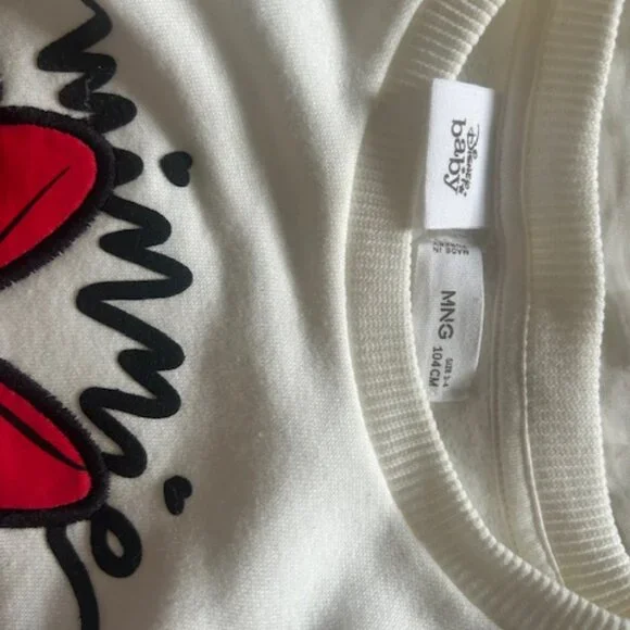 Mango Disney Minnie Mouse Crew Neck Sweatshirt Size 3-4 - Picture 2 of 2